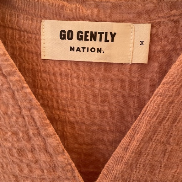 Go Gently Nation gauze frock, dune - Picture 5 of 6